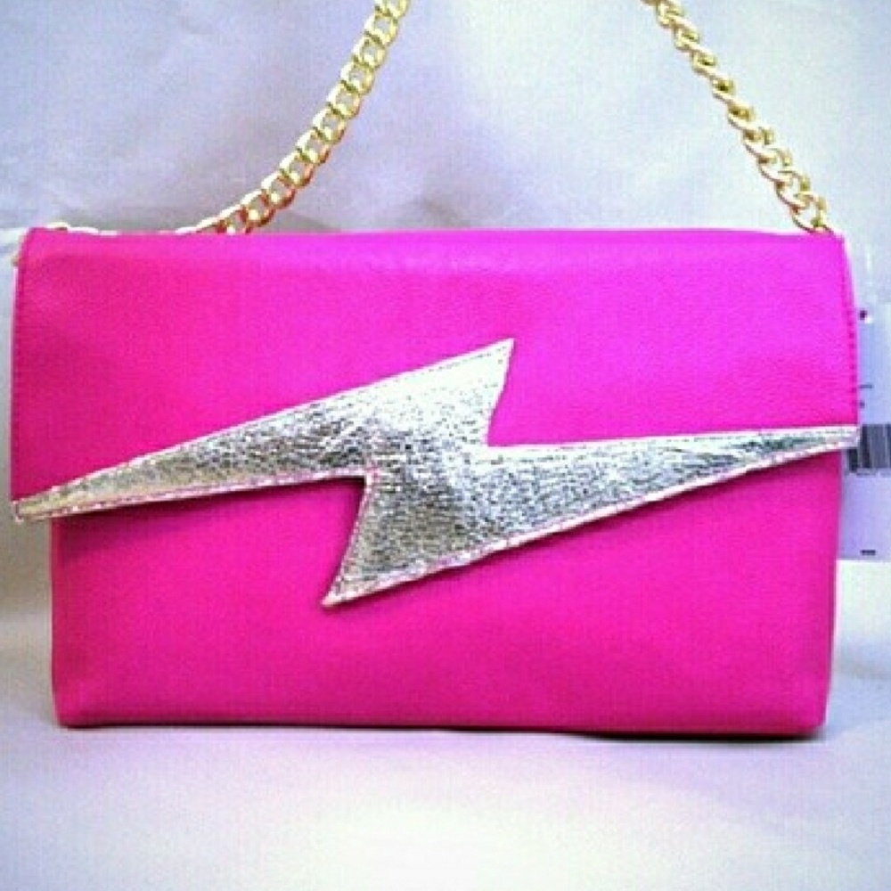 NEW Betsey Johnson lightning clutch